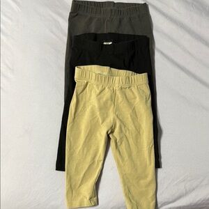 Kids Leggings Set - Black and Tan